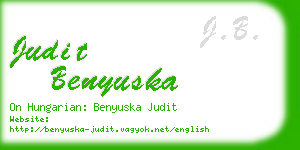 judit benyuska business card